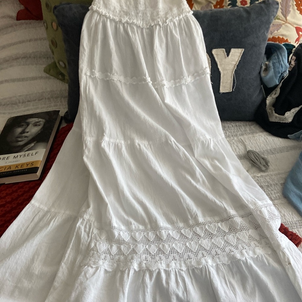 NWT Stunning Seaspice Bohemian Peasant Midi Skirt - can also be worn as dress. L